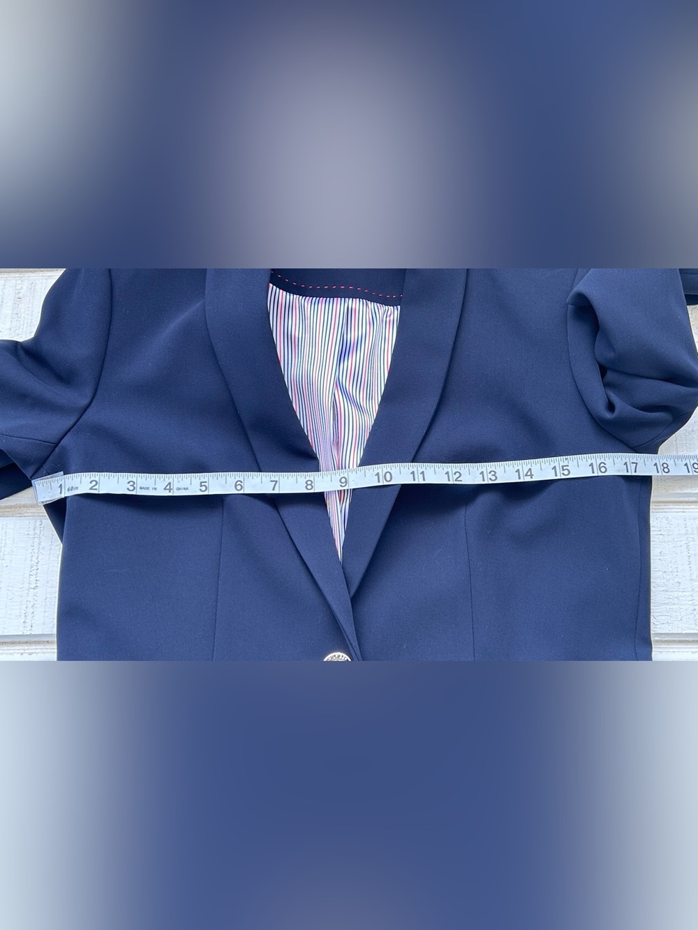 Tommy Hilfiger Women’s Single-Button Navy Blazer Crest Buttons Size 4 - Picture 12 of 14
